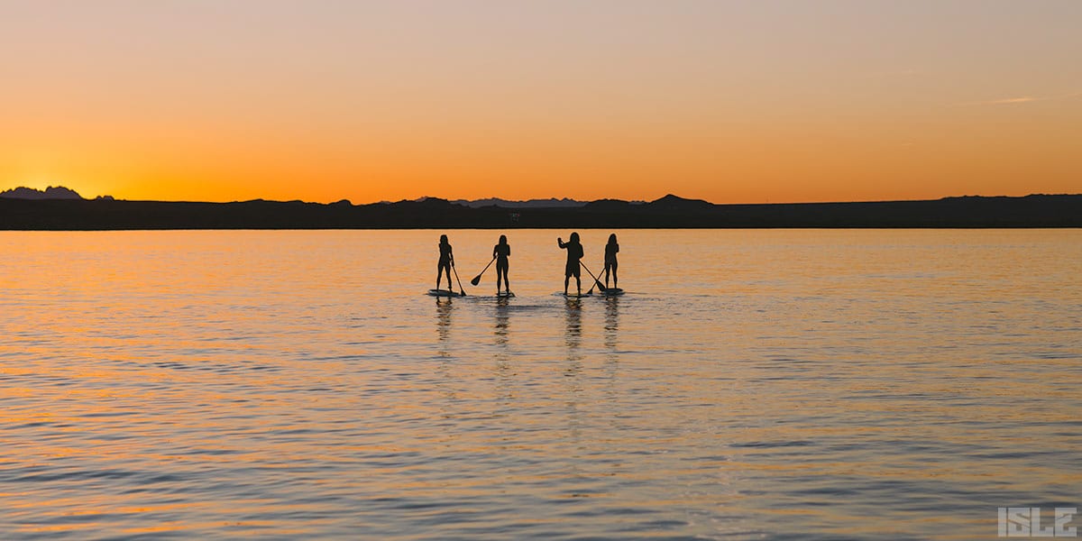 Paddle board sunset