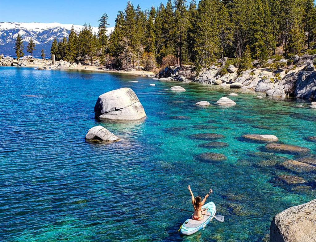 paddle boarding lake tahoe