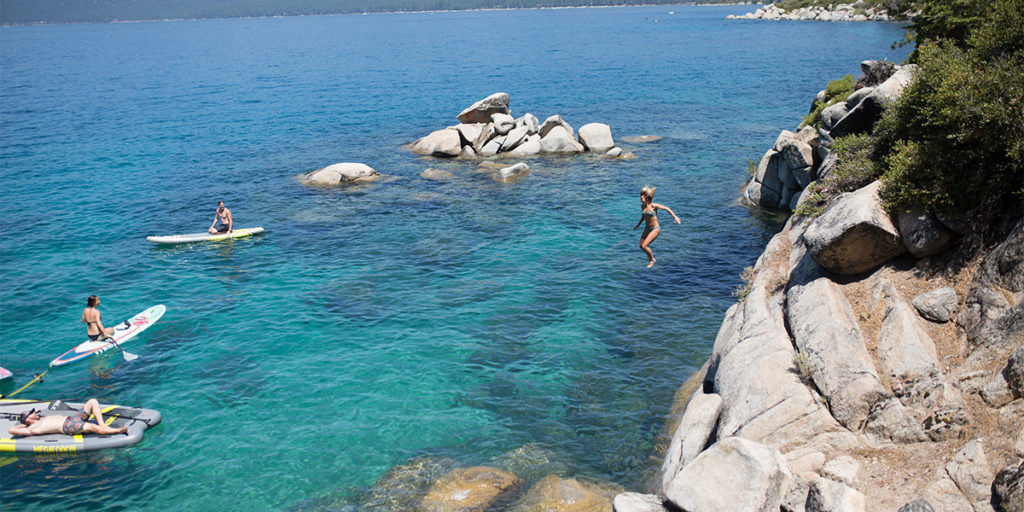 paddle boarding lake tahoe