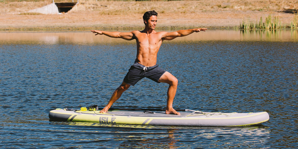 Paddle board yoga